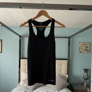 Guess Stretch Tank Black ThickTight Rhinestone